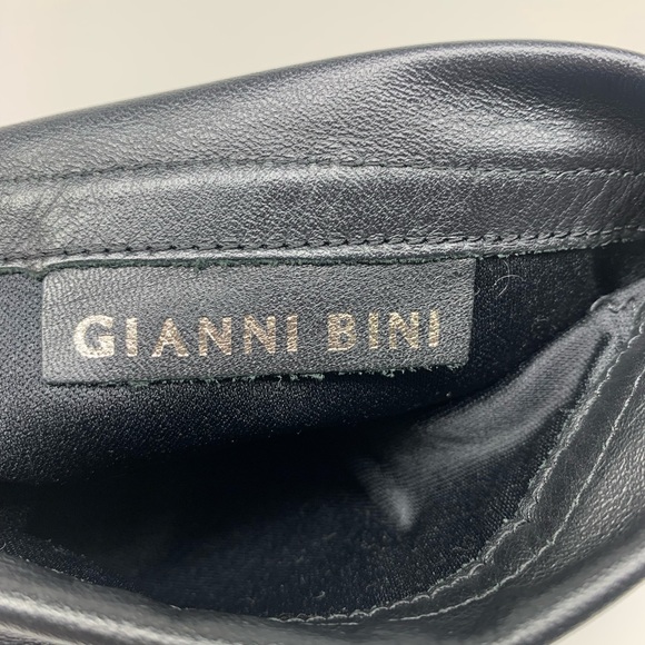 Gianni Bini Jackpot Black Leather Slouchy Boots - Picture 8 of 9